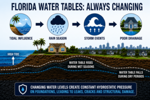 Foundation waterproofing conditions in Florida