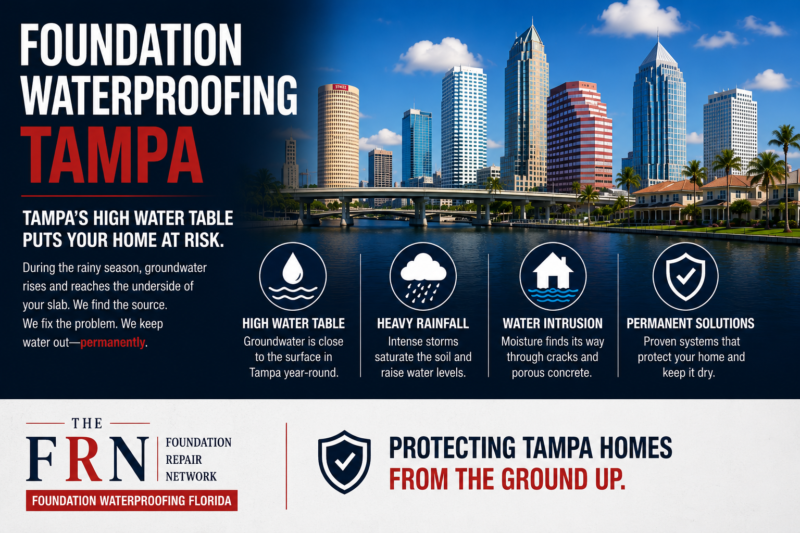 Tampa foundation waterproofing and groundwater conditions