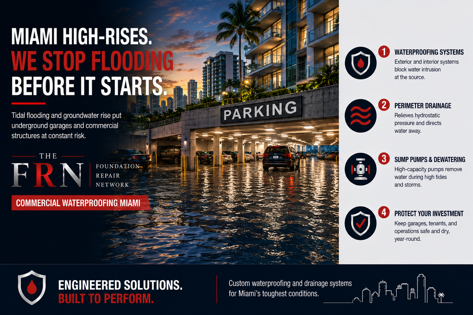 Foundation waterproofing conditions in Miami Florida