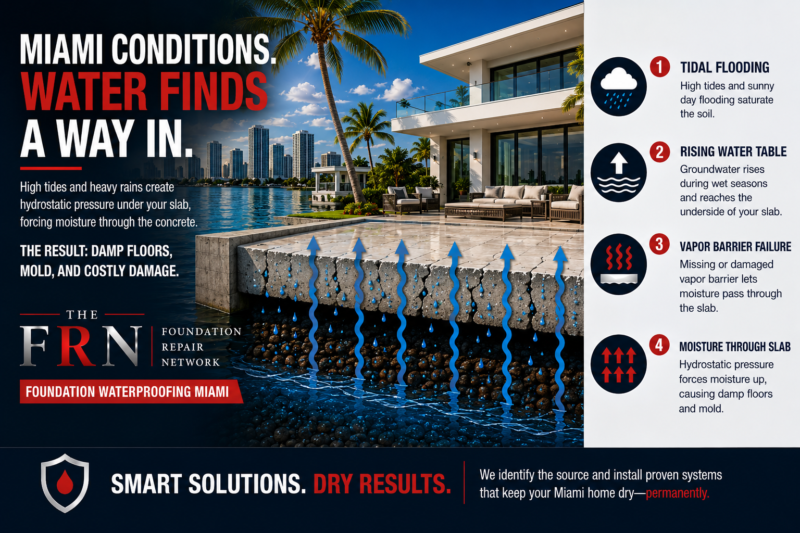 Miami foundation waterproofing and high groundwater conditions